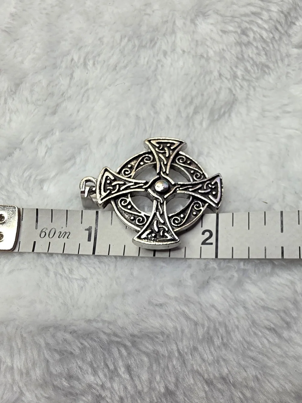Men's Silver Celtic Cross Pendant Necklace